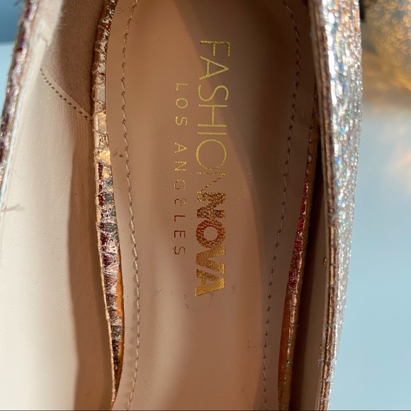 Rose Gold Mermaid Fashion Nova Heels - Picture 8 of 12